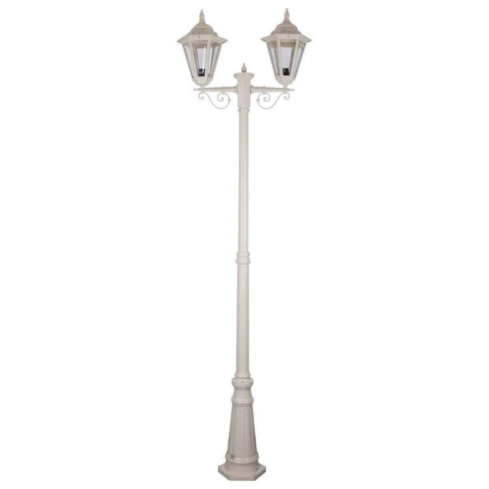 GT-430 Turin Twin Head Tall Post Light - Powder Coated Finish / B22 - Beige