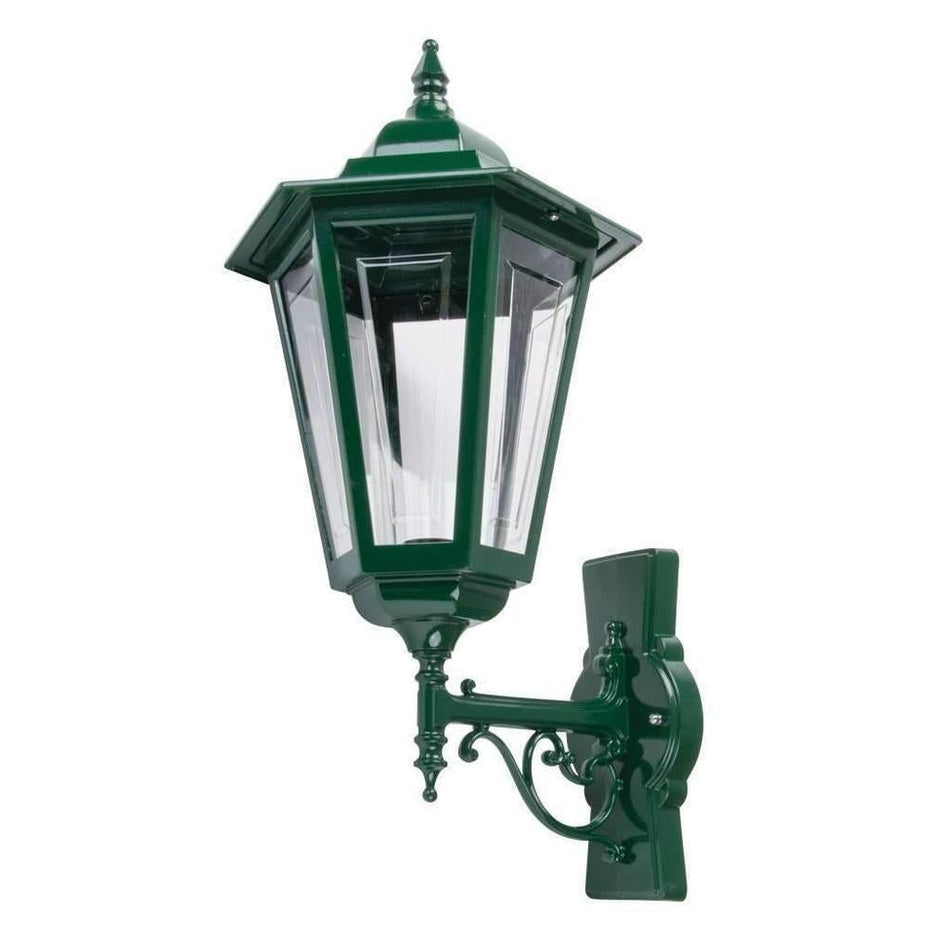 GT-481 Turin Large Upward Wall Light - Powder Coated Finish / B22 - Green