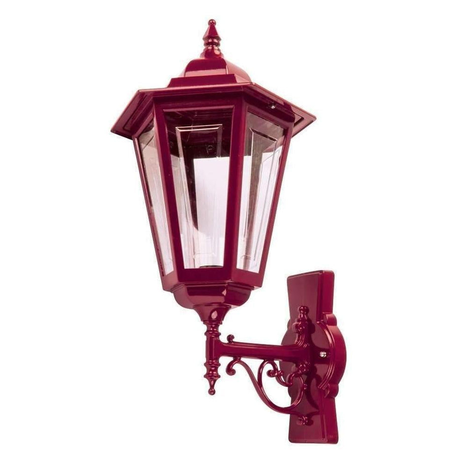 GT-481 Turin Large Upward Wall Light - Powder Coated Finish / B22 - Burgundy