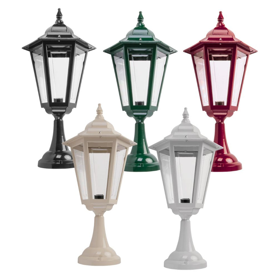 GT-483 Turin Large Pillar Mount - Powder Coated Finish / B22 - White