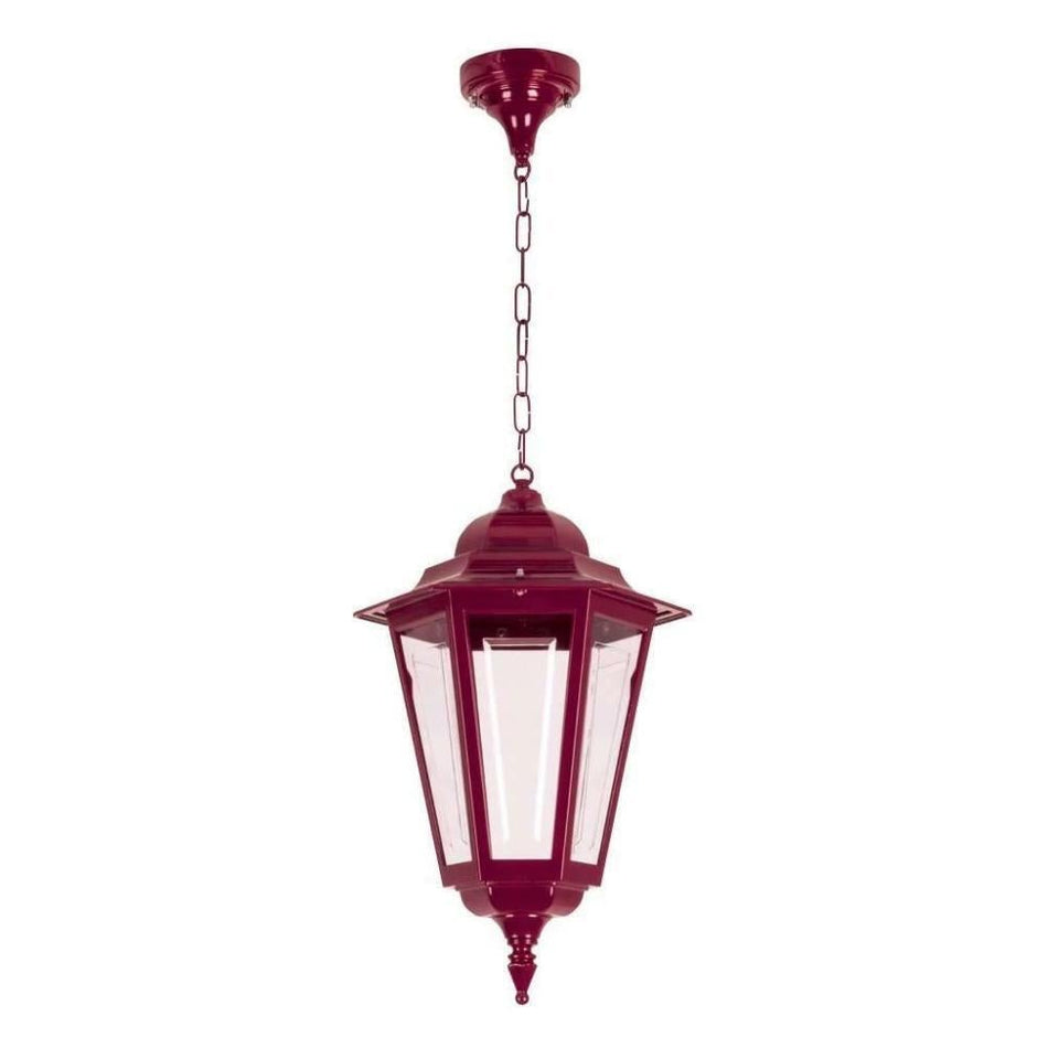 GT-485 Turin Large Pendant Light - Powder Coated Finish / B22 - Burgundy