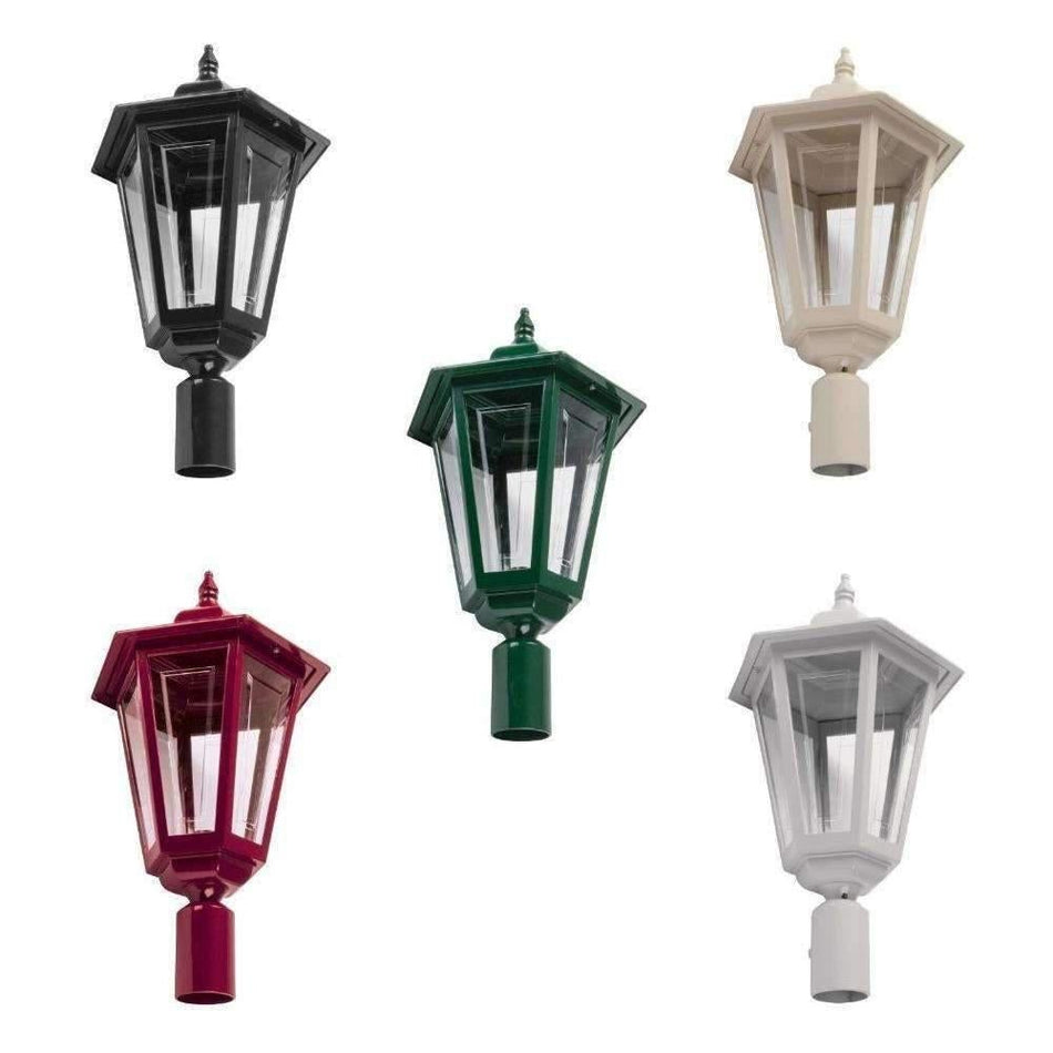 GT-486 Turin Large Post Top Light - Powder Coated Finish / B22 - Black