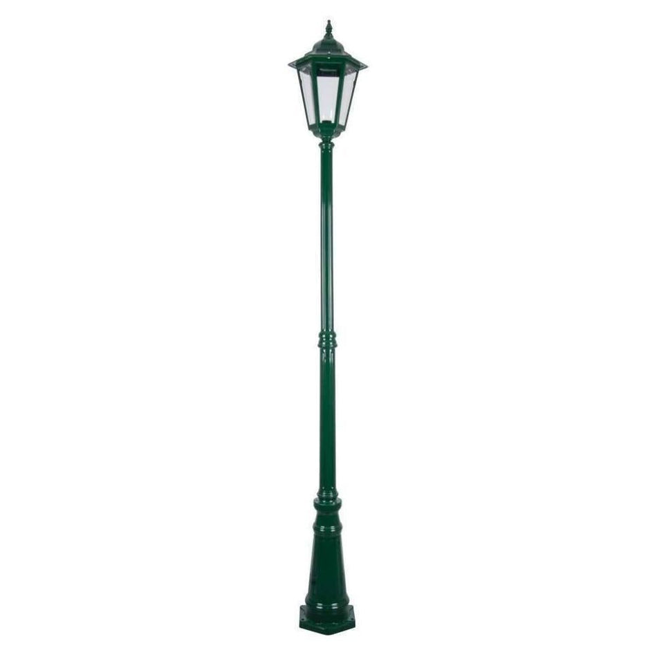 GT-488 Turin Large Single Head Tall Post Light - Powder Coated Finish / B22 - Green