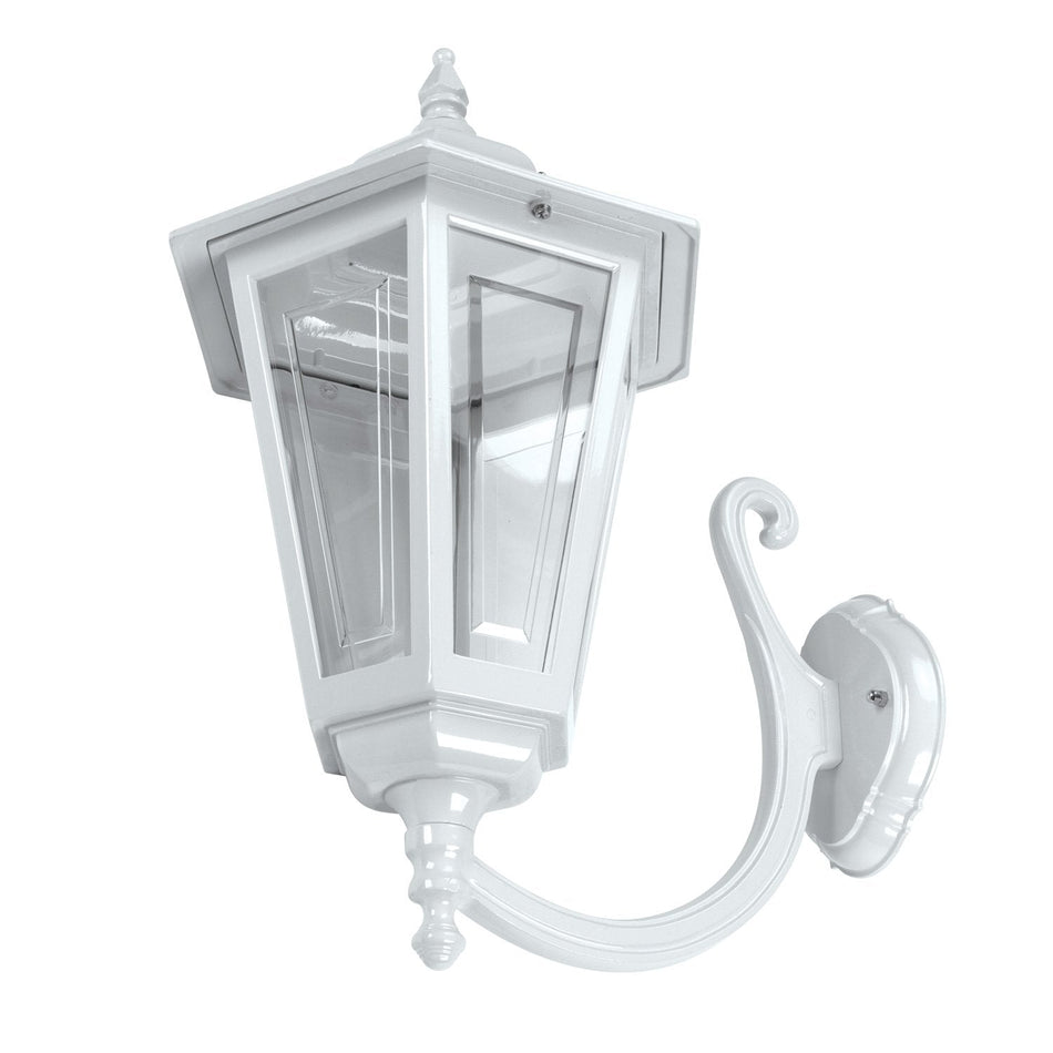 GT-491 Turin Large - Curved Arm Large Upward Wall Light - White