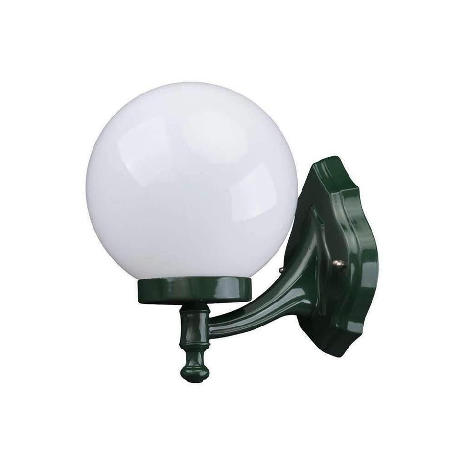 GT-502 Siena 20cm Sphere Wall Bracket - Powder Coated Finish / E27 - Green