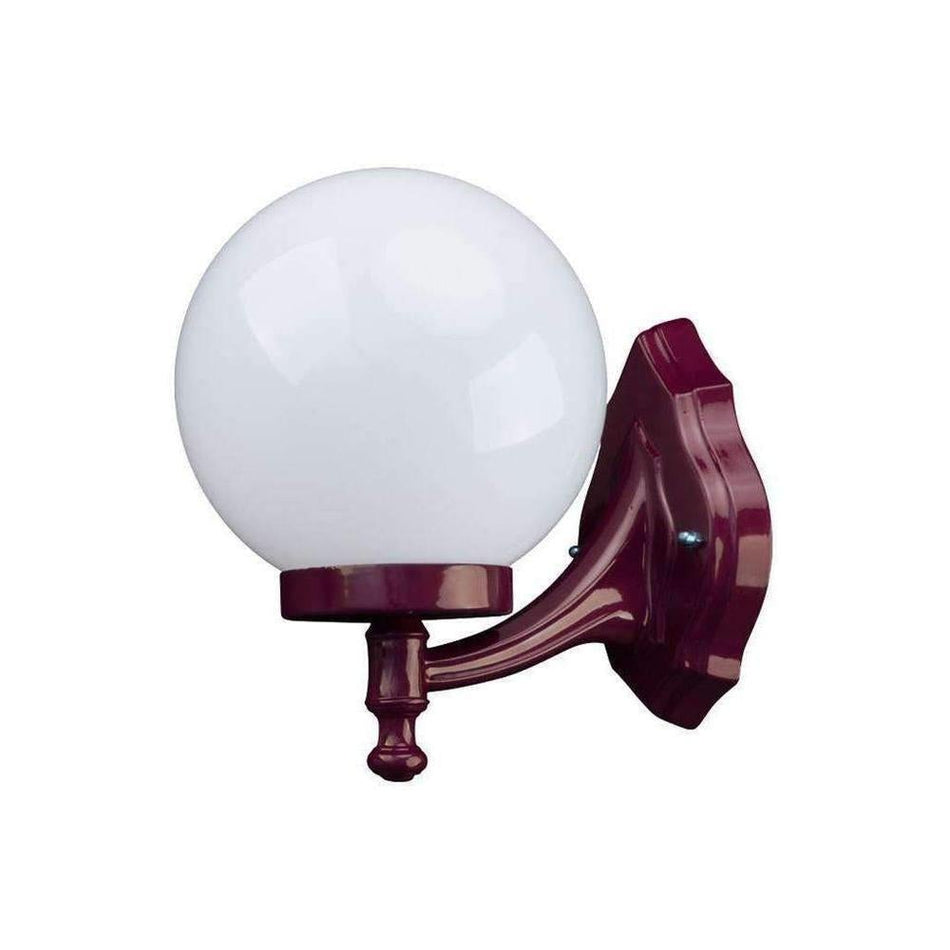 GT-502 Siena 20cm Sphere Wall Bracket - Powder Coated Finish / E27 - Burgundy