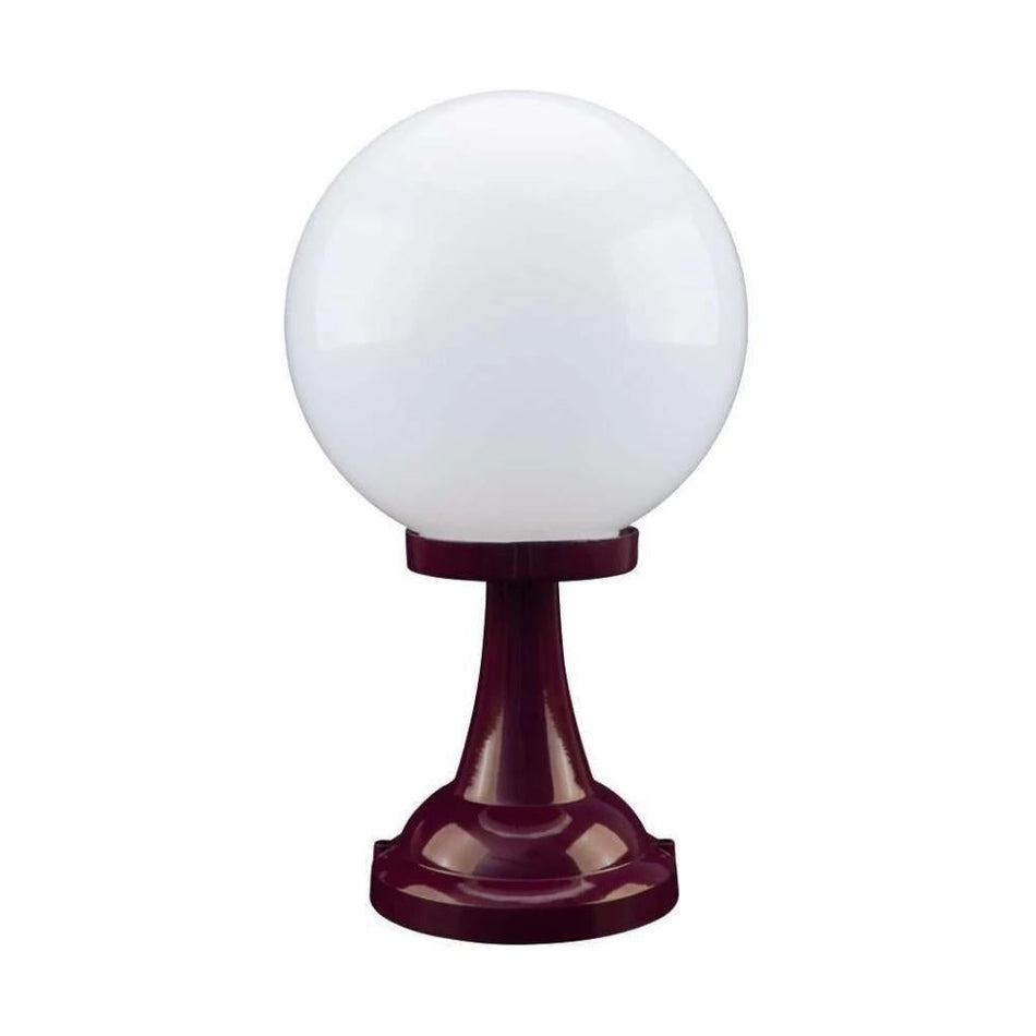 GT-503 Siena 25cm Sphere Pillar Mount - Powder Coated Finish / E27 - Burgundy