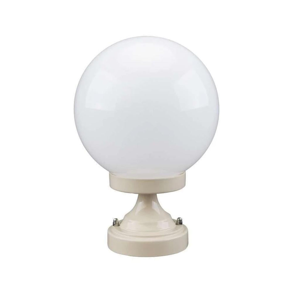 GT-530 Siena 20cm Sphere CTC Pillar Mount - Powder Coated Finish / E27 - Beige
