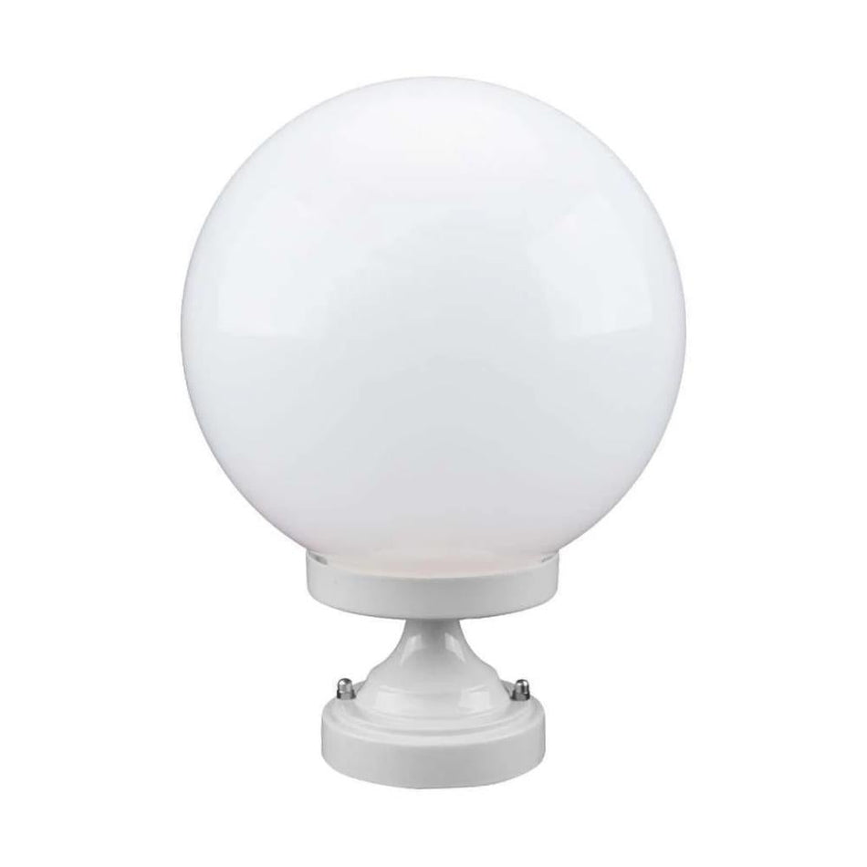 GT-531 Siena 25cm Sphere CTC Pillar Mount - Powder Coated Finish / E27 - White