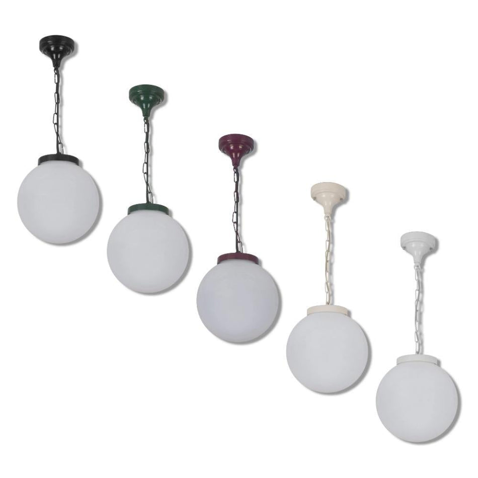 GT-536 Siena 25cm Sphere Pendant - Powder Coated Finish / E27 - White
