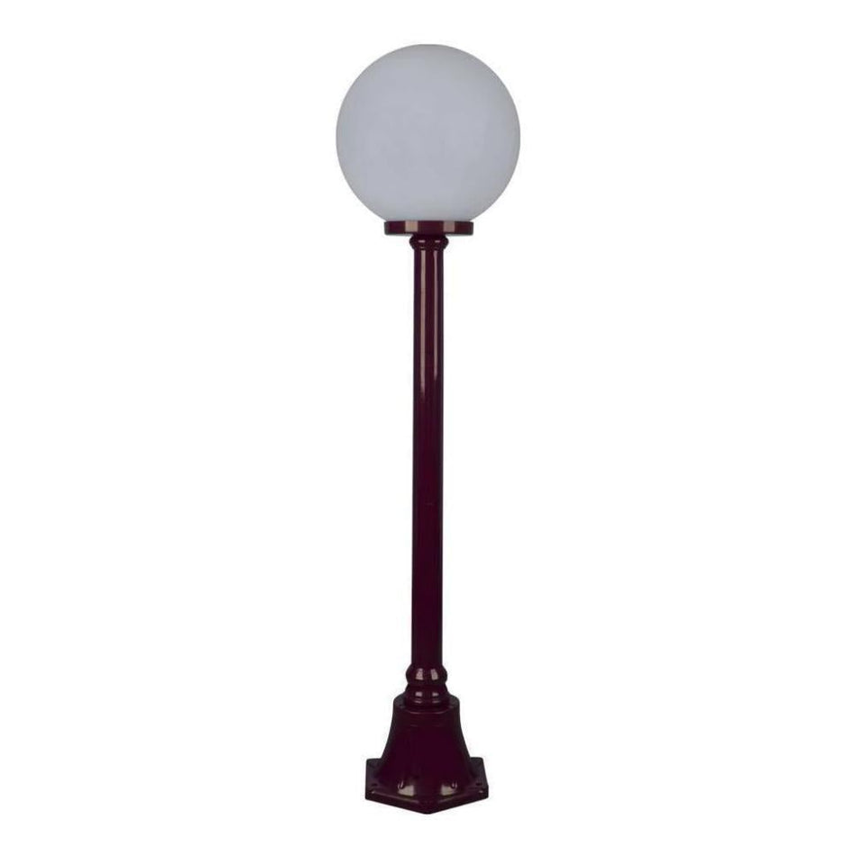 GT-554 Siena 30cm Sphere Short Post - Powder Coated Finish / E27 - Burgundy