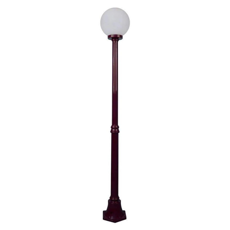GT-555 Siena 25cm Sphere Medium Post - Powder Coated Finish / E27 - Burgundy