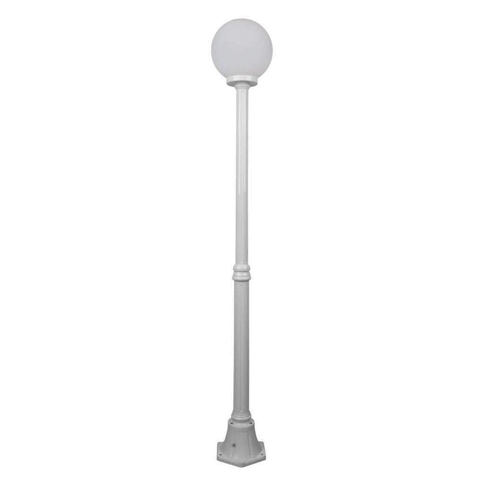 GT-555 Siena 25cm Sphere Medium Post - Powder Coated Finish / E27 - White