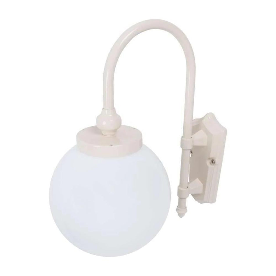 GT-600 Lisbon - 25cm Sphere Curved Arm Wall Light - Beige