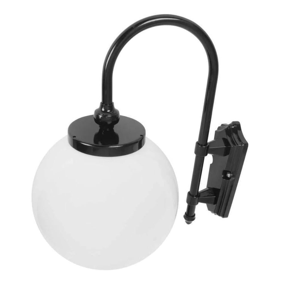 GT-602 Lisbon 30cm Sphere Wall Light - Powder Coated Finish / E27 - Black