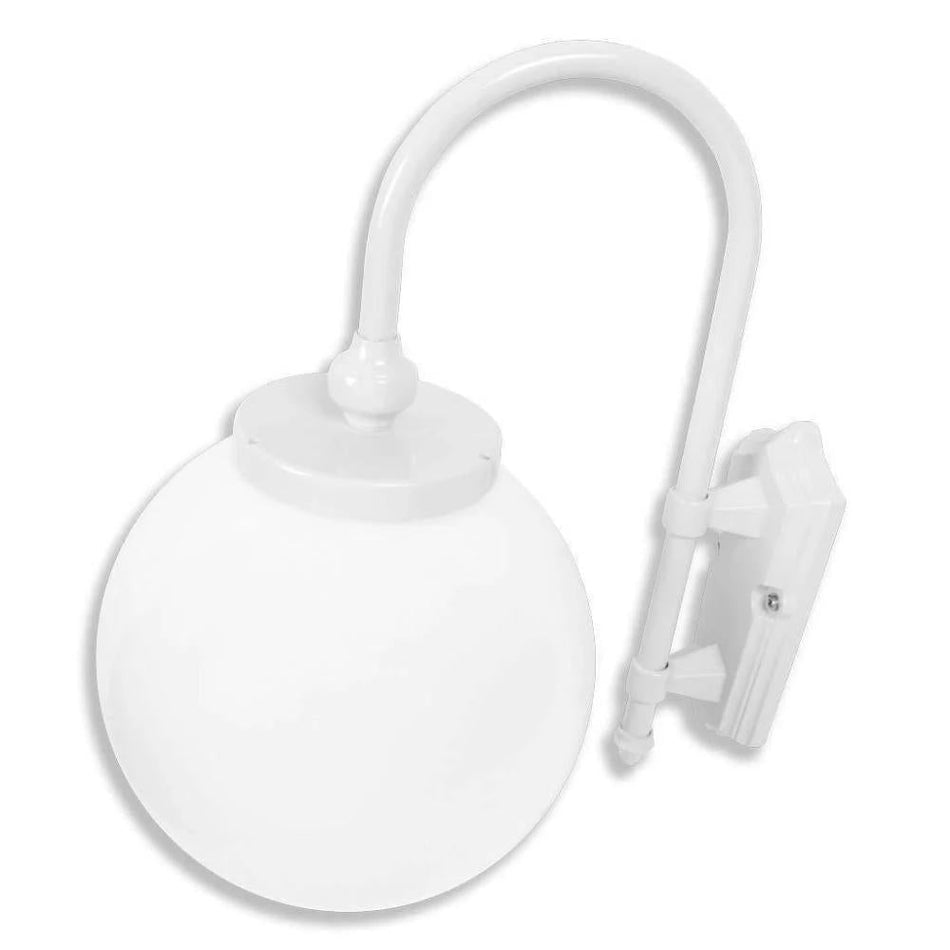 GT-602 Lisbon 30cm Sphere Wall Light - Powder Coated Finish / E27 - White
