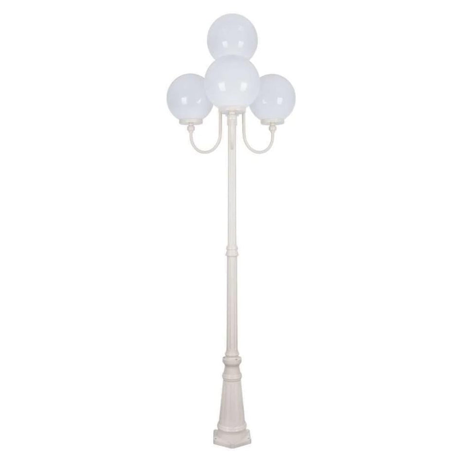 GT-627 Lisbon Four 30cm Spheres Curved Arms Tall Post Light - Powder Coated Finish / E27 - Beige