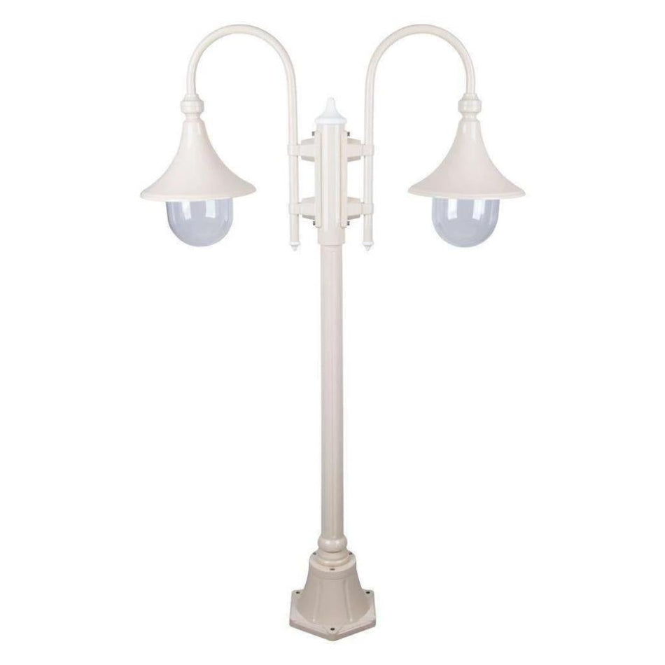 GT-657 Monaco Twin Head Short Post - Powder Coated Finish / E27 - Beige