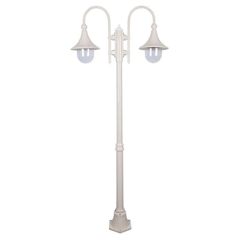GT-659 Monaco Twin Head Medium Post - Powder Coated Finish / E27 - Beige