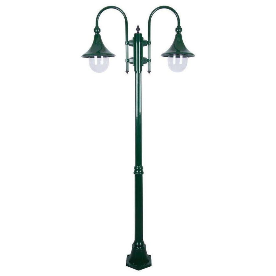 GT-659 Monaco Twin Head Medium Post - Powder Coated Finish / E27 - Green