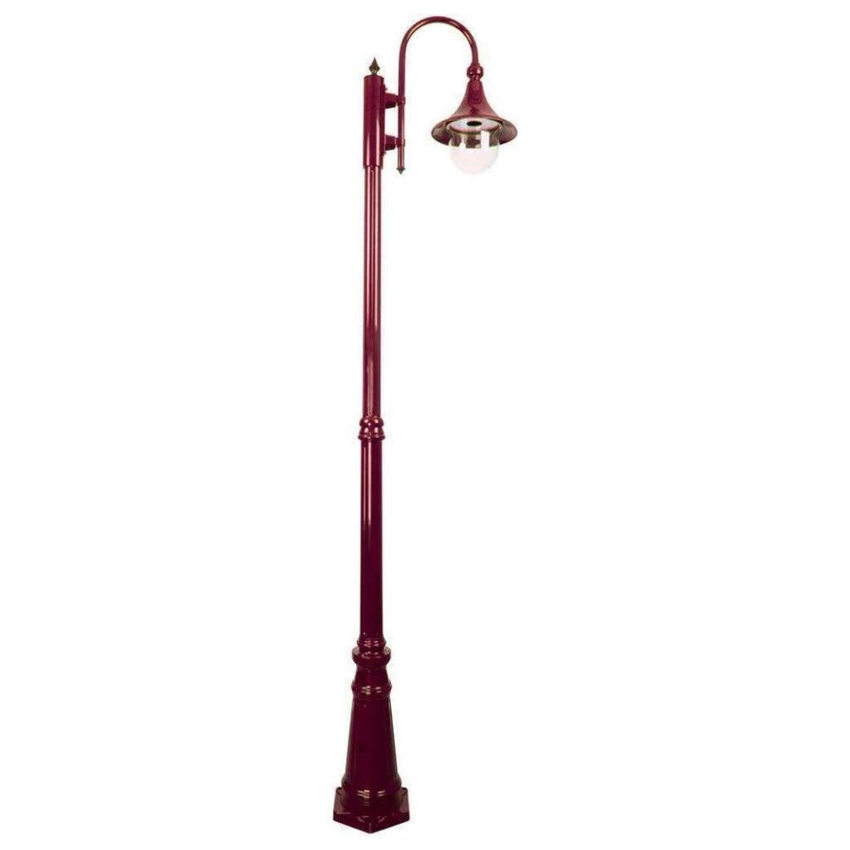 GT-660 Monaco Single Head Tall Post - Powder Coated Finish / E27 - Burgundy