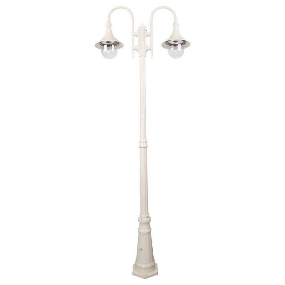 GT-662 Monaco Twin Head Tall Post - Powder Coated Finish / E27 - Beige