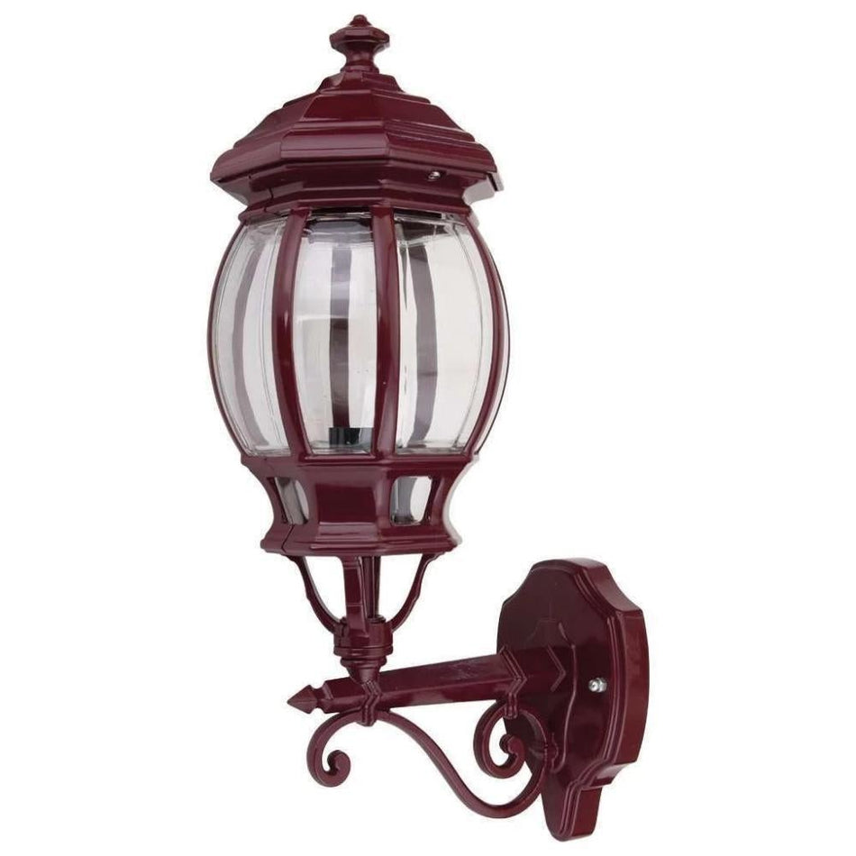 GT-671 Vienna Upward Wall Light - Powder Coated Finish / B22 - Burgundy