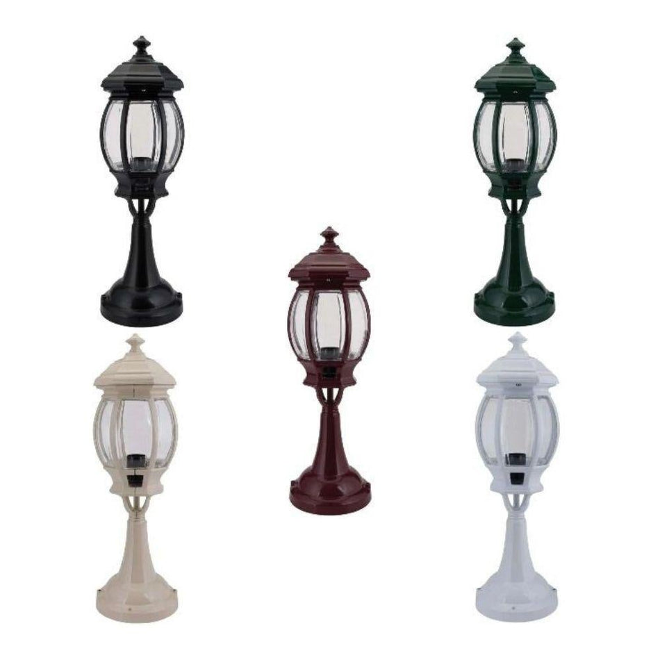 GT-673 Vienna Pillar Mount Light - Powder Coated Finish / B22 - White