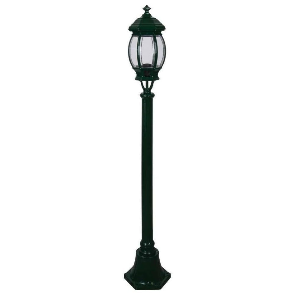 GT-674 Vienna Single Head Short Post Light - Powder Coated Finish / B22 - Green