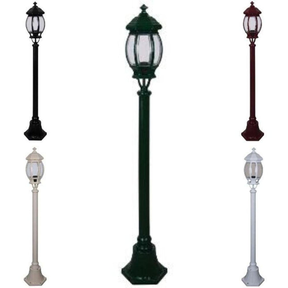 GT-674 Vienna Single Head Short Post Light - Powder Coated Finish / B22 - Black