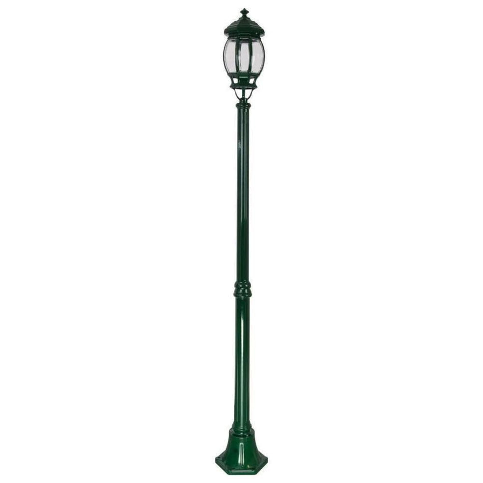 GT-676 Vienna Single Head Medium Post Light - Powder Coated Finish / B22 - Green