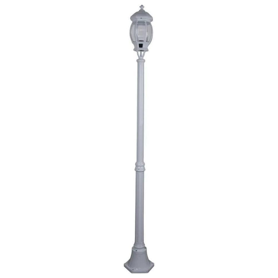 GT-676 Vienna Single Head Medium Post Light - Powder Coated Finish / B22 - White