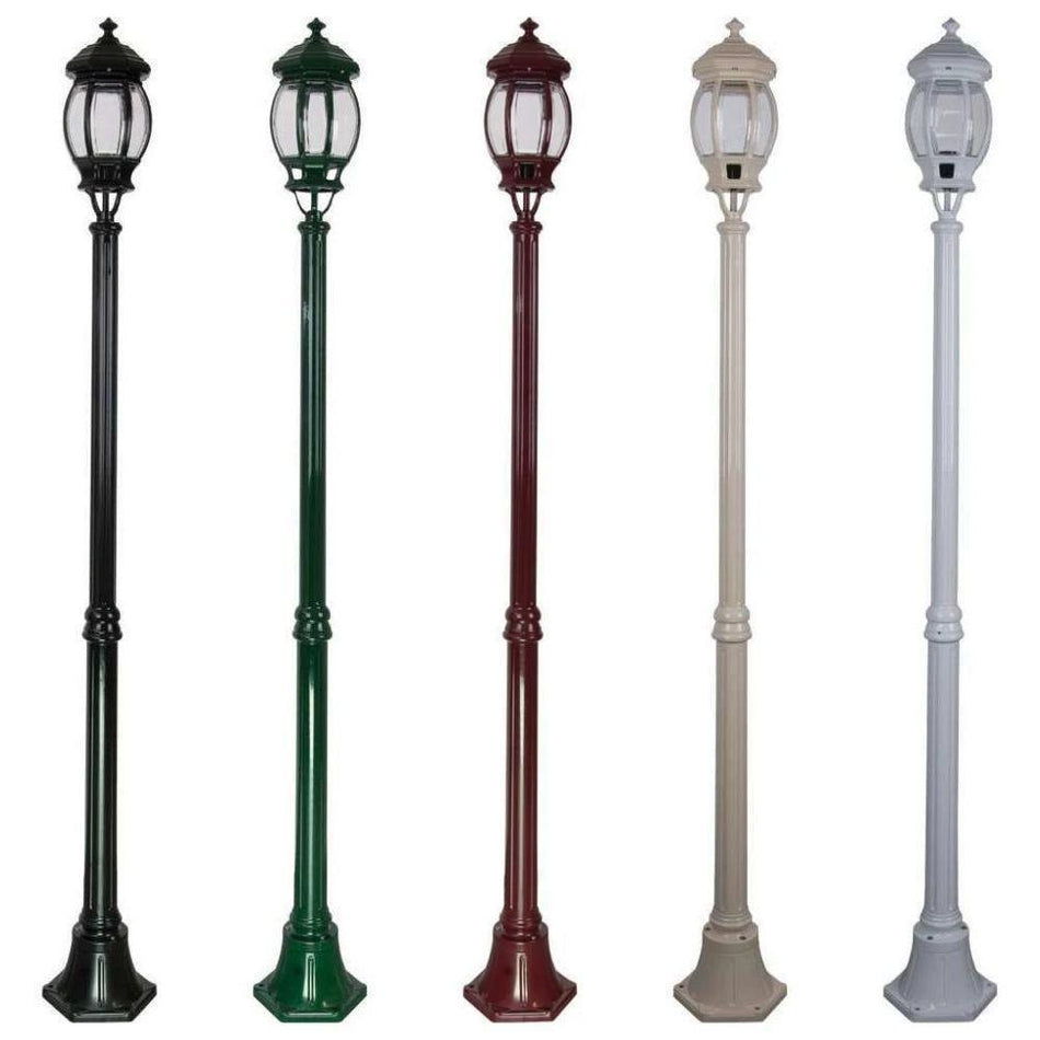 GT-676 Vienna Single Head Medium Post Light - Powder Coated Finish / B22 - Beige