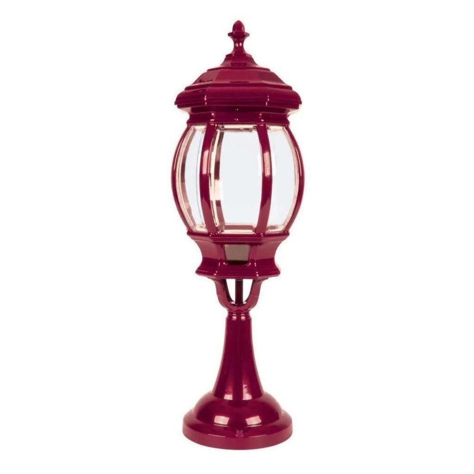 GT-693 Vienna Large Pillar Mount Light - Powder Coated Finish / B22 - Burgundy
