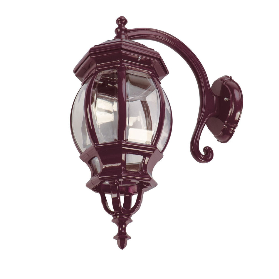 VIENNA-LARGE WALL BRACKET C-ARM DOWN B22 - Burgundy