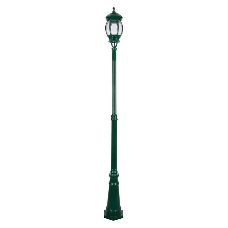 GT-698 Vienna Large Single Head Tall Post Light - Powder Coated Finish / B22 - Green