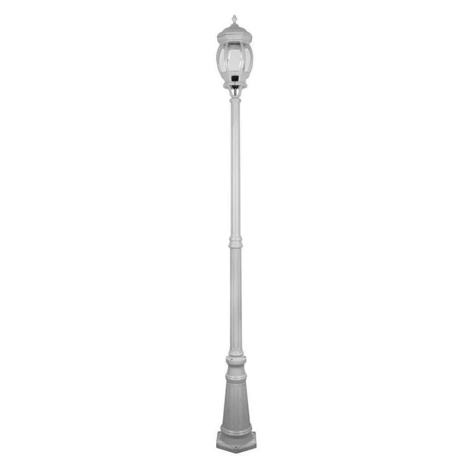 GT-698 Vienna Large Single Head Tall Post Light - Powder Coated Finish / B22 - White