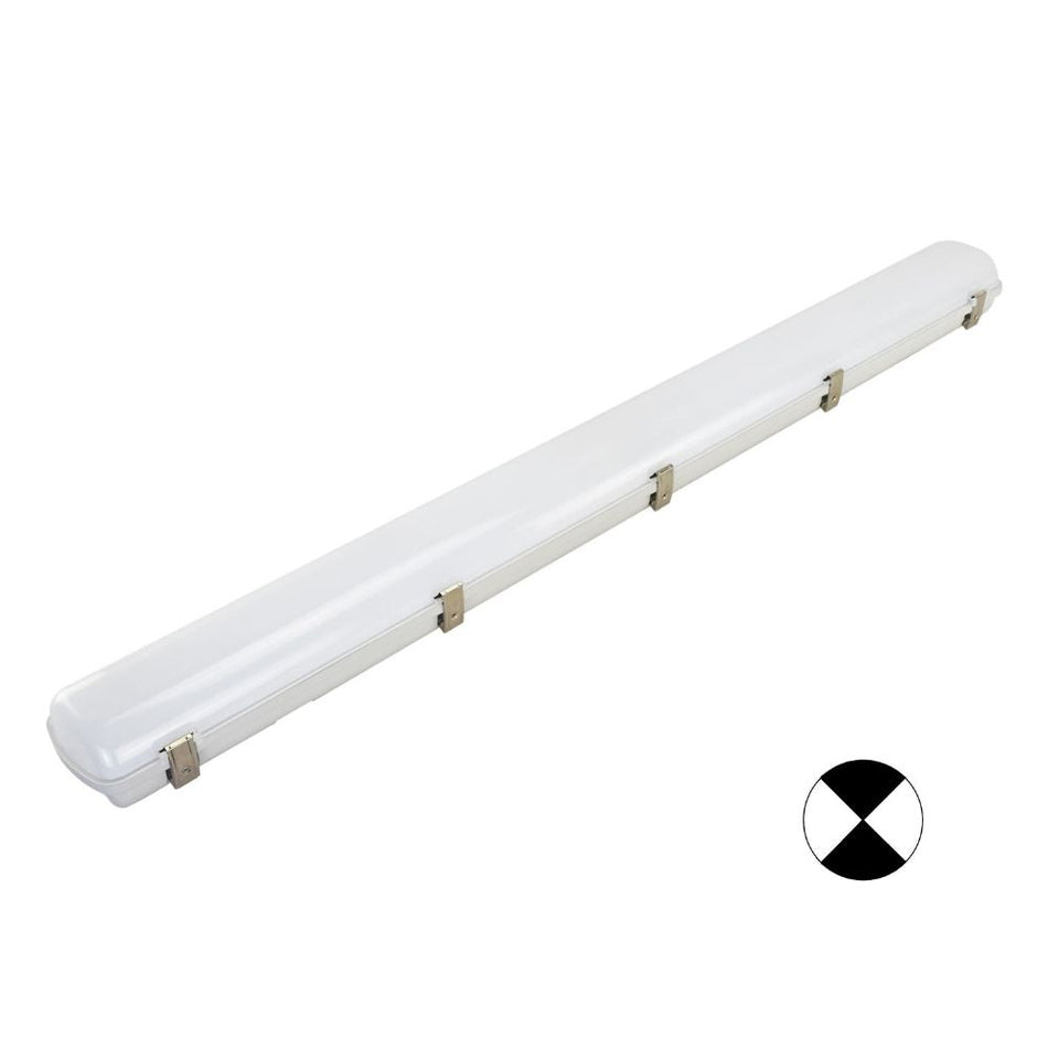 HYDRO-120-EM - 15W/30W LED Tri-Colour 1200mm Emergency Weatherproof Batten IP65 with Optional Sensor