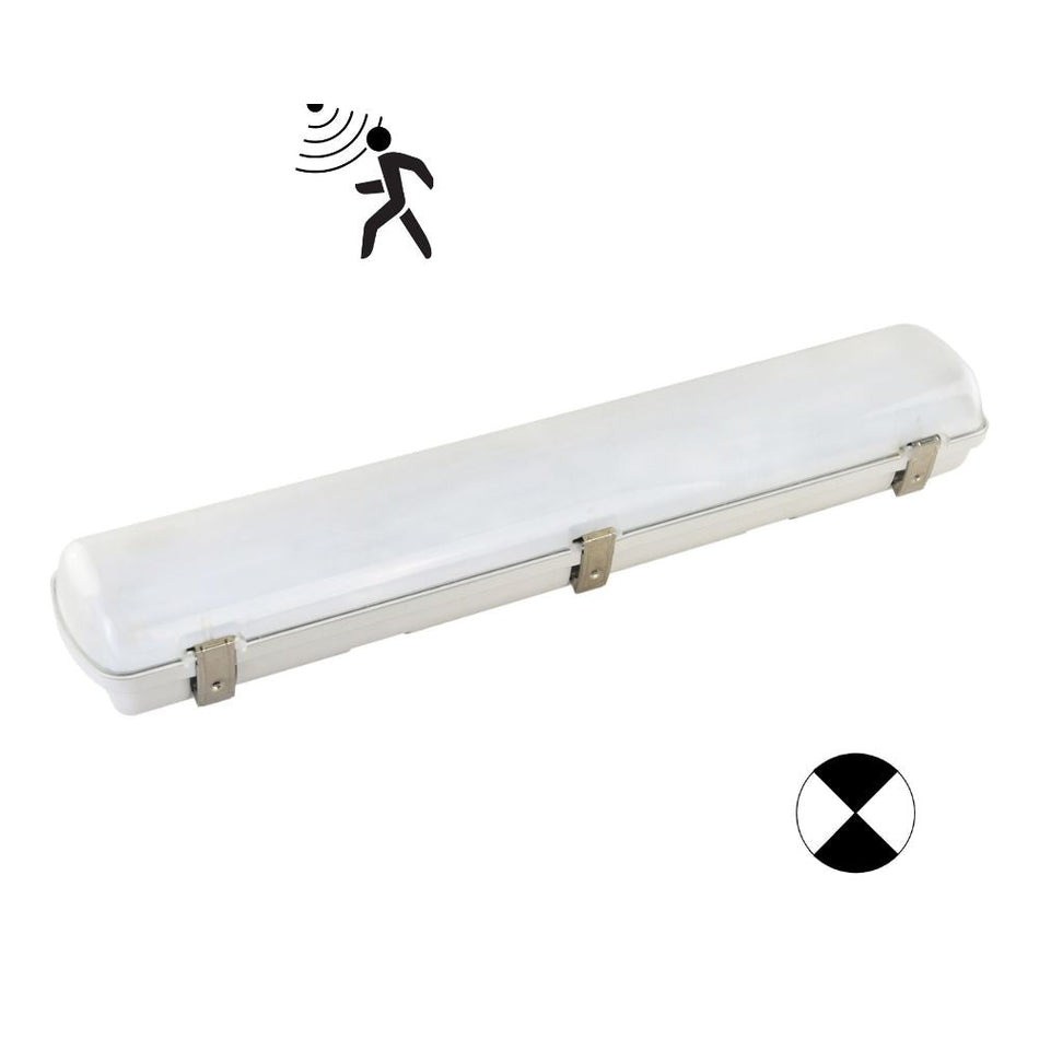 HYDRO-60-EM - 7.5W/15W LED Tri-Colour 600mm Emergency Weatherproof Batten IP65 with Optional Sensor
