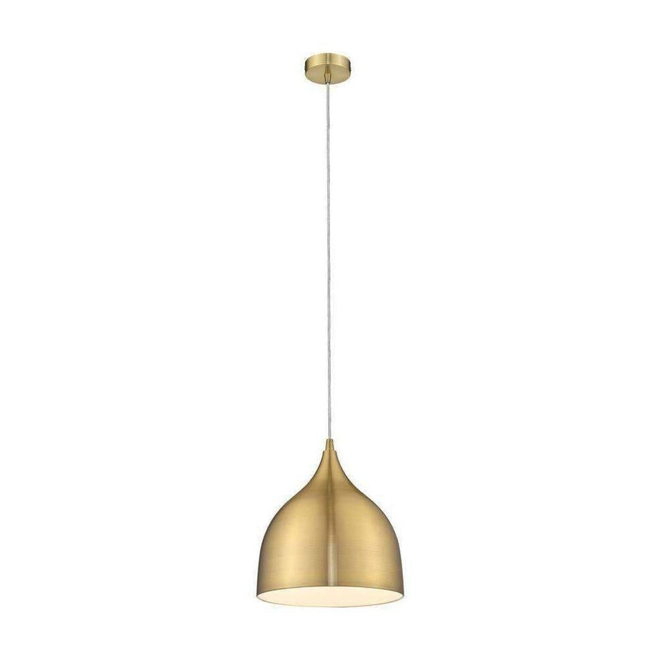 JADE-220 Jade 220MM E27 240V Metal Pendant - Brushed Brass