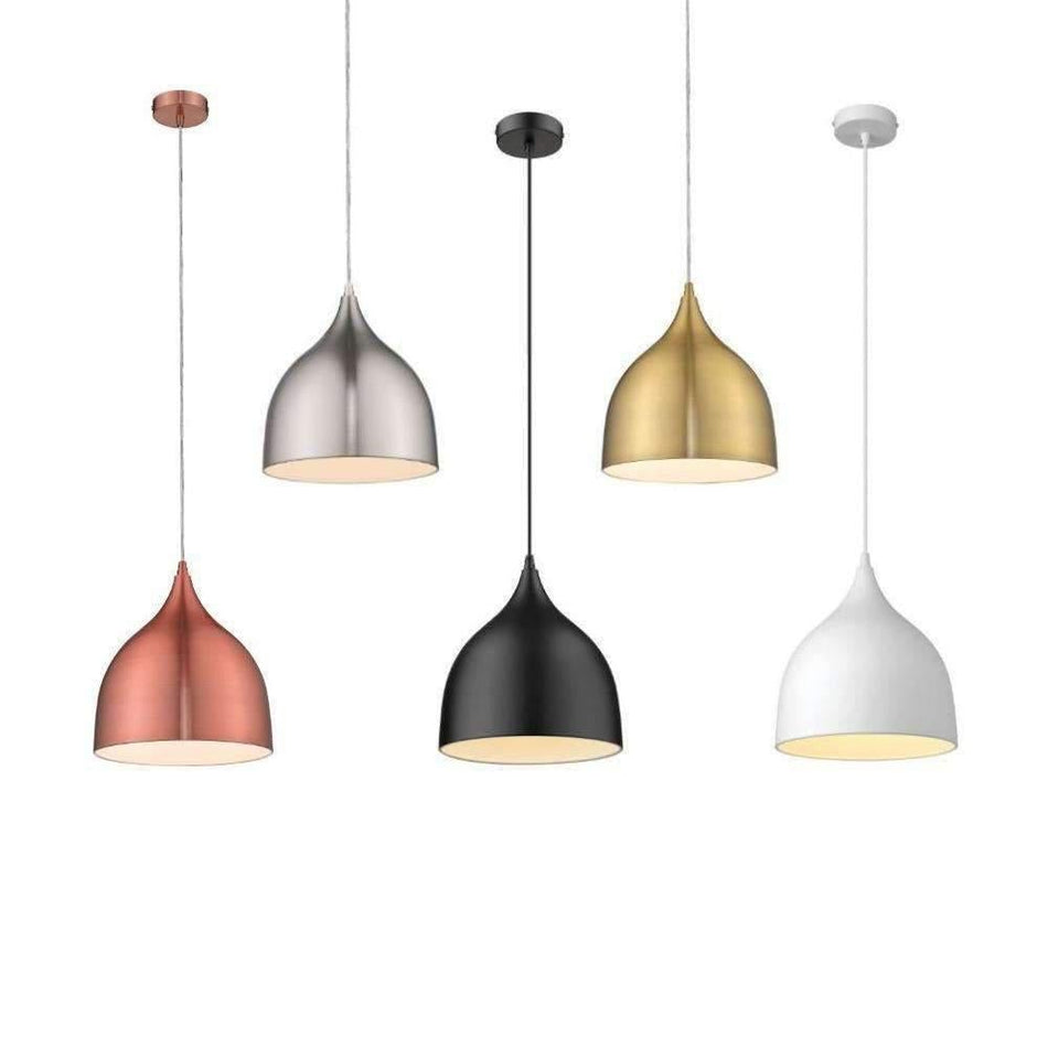 JADE-220 Jade 220MM E27 240V Metal Pendant - Black