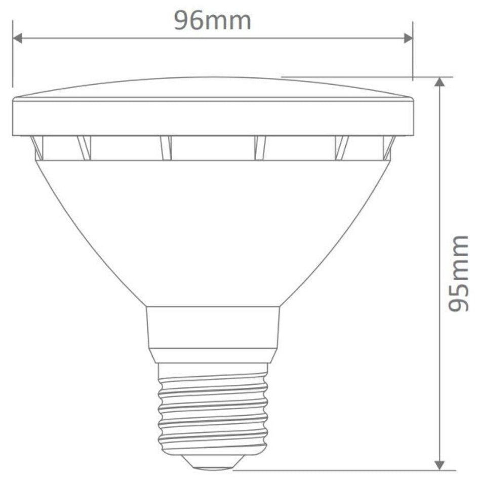 KEY PAR30-12 E27 Dimmable Frosted Led Globe