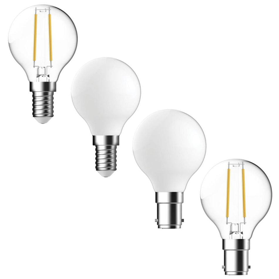 FANCY ROUND 4.2W DIMMABLE  LED FILAMENT LAMP CLEAR 240V - B15