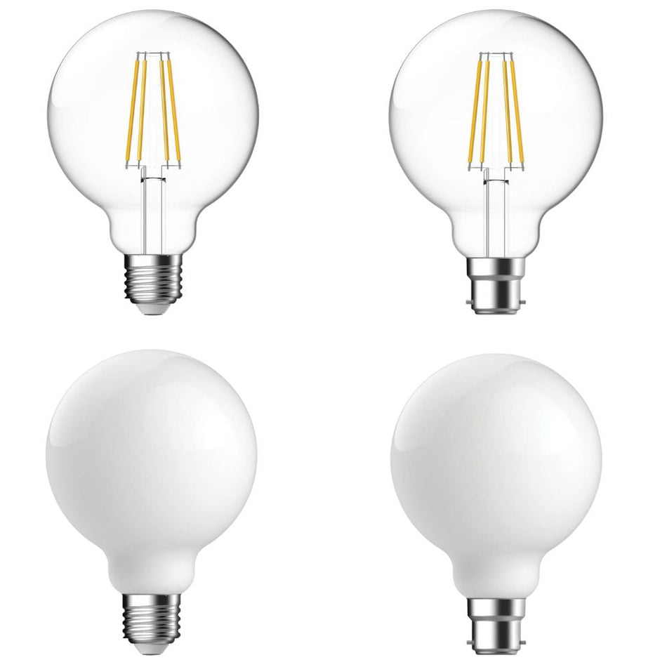 G95 8.5W DIMMABLE  LED FILAMENT LAMP FROST 240V - E27