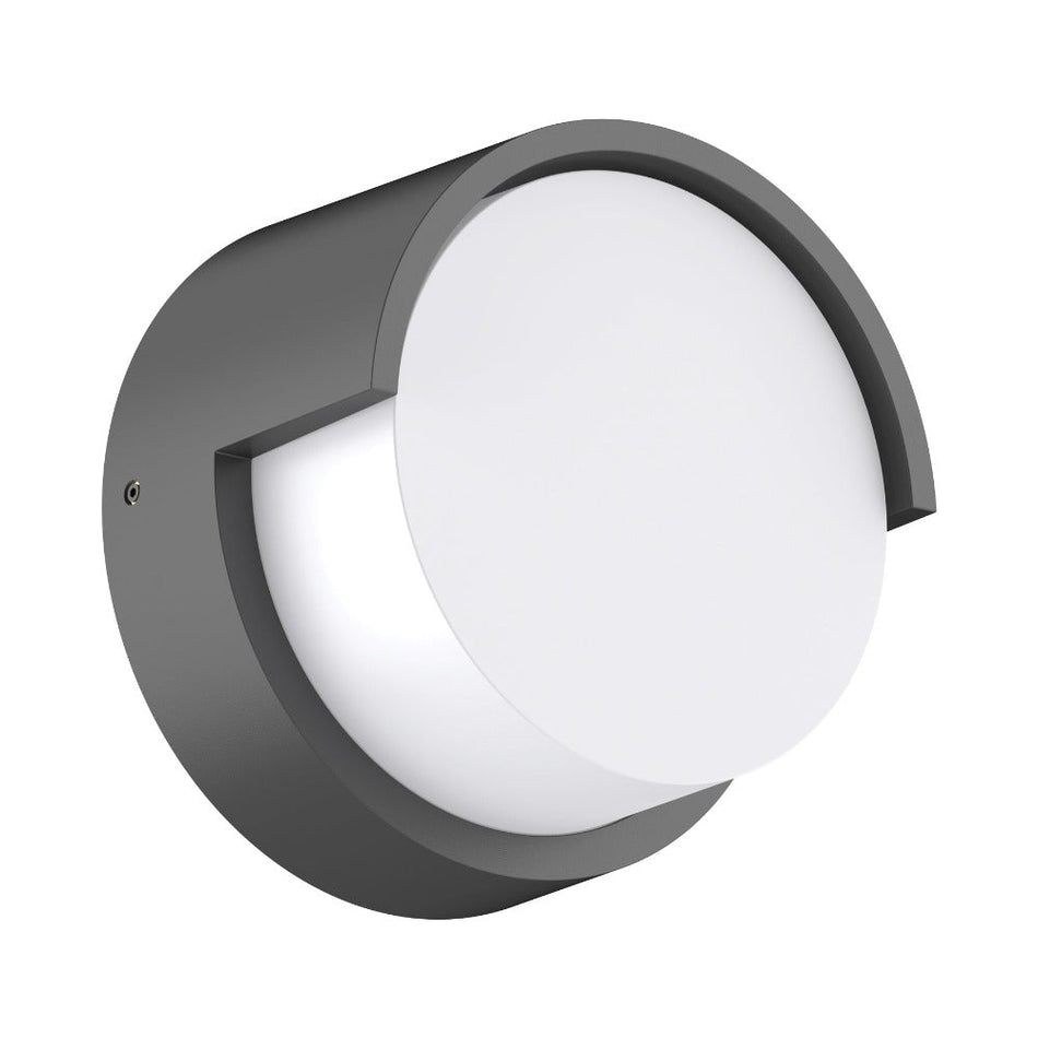 LIVI-8 Round 8W 240V IP65 down Exterior wall light - Dark Grey