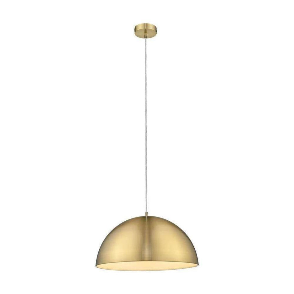 LUNA-400 Luna 400mm E27 240V Metal Pendant - Brushed Brass