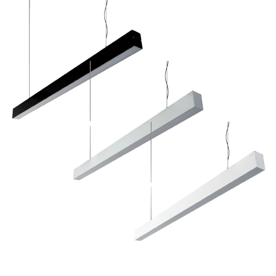 MAX-50 Down Pendant Profile 17.3W 1M C/W Opal - Aluminium