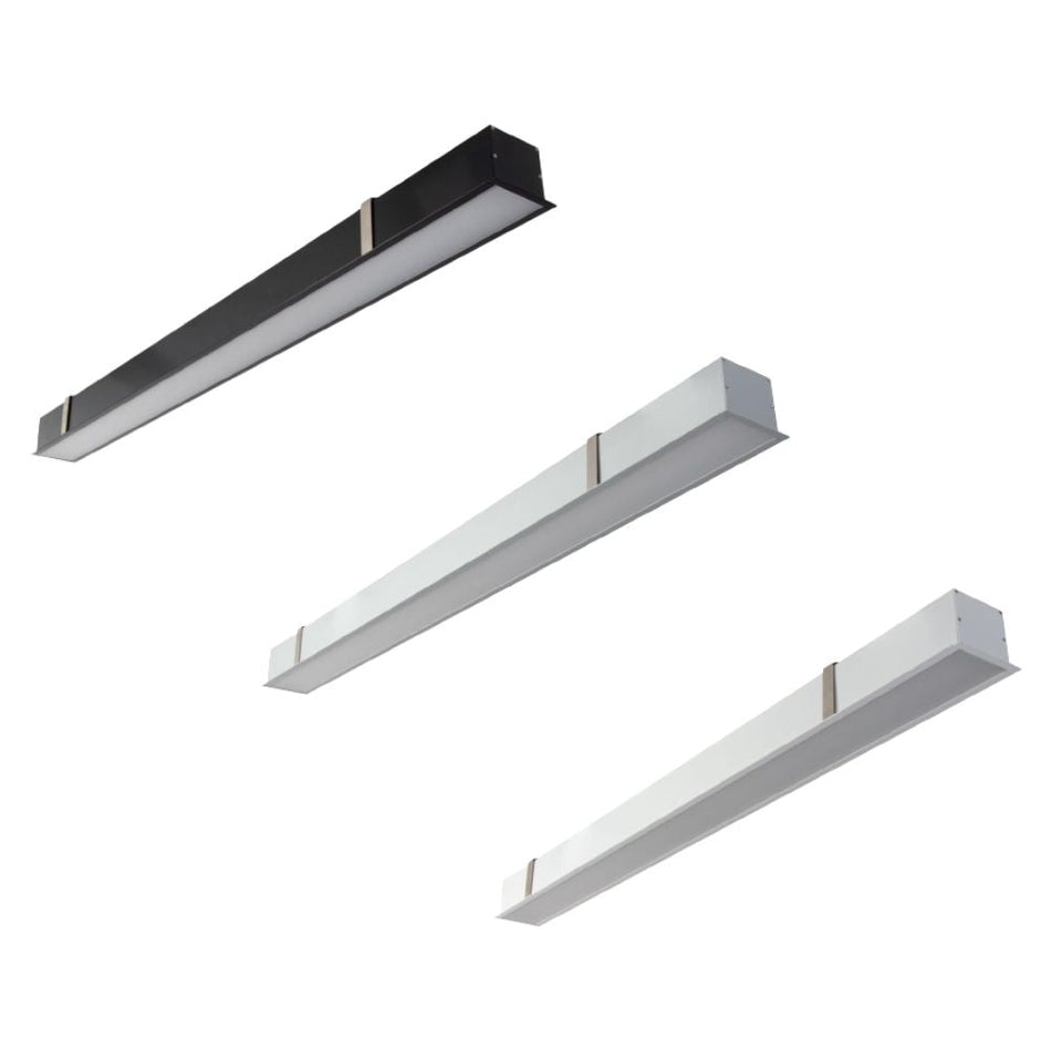 MAX-75MM Recessed Profile 17.3W 1M C/W Opal - Aluminium