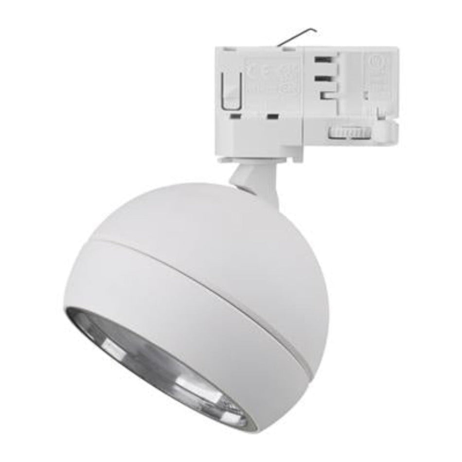 MOON 6/9W 240V TRIO TRACK LIGHT HEAD FLOOD - White