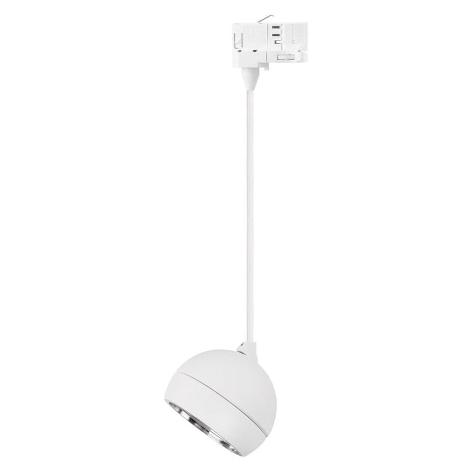 MOON 6/9W TRIO 3 CIRCUIT 1.5M FLOOD TRACK PENDANT - White